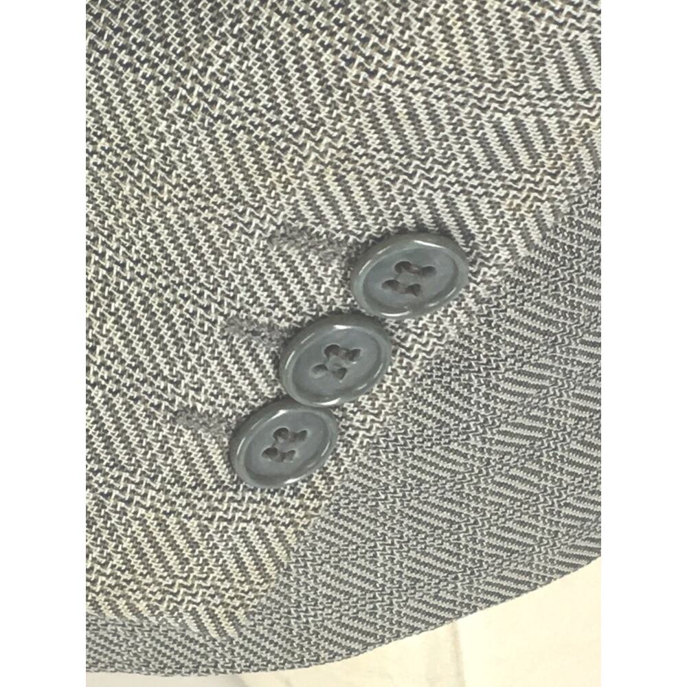 42R Giorgio Armani Italy Mens Vintage 2 Button Blazer Jacket Lt Gray Tattersall - Picture 13 of 15